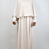 Robe Longue avec Cape - Crème