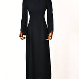Robe Longue avec Ceinture - Marron
