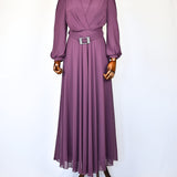 Robe Prune Plissée