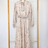 Robe d'été à motif floral - Beige