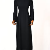 Robe Longue avec Ceinture - Noire