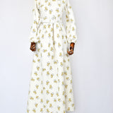 Robe Florale Ecru