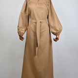 Robe Camel en Coton – Style Chic et Décontracté