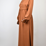 Robe Camel avec Gilet Intégré