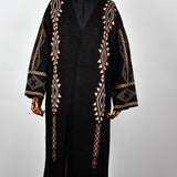 Gilet long avec motifs ethniques