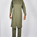 Ensemble Pantalon Scuba - Vert kaki