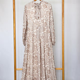 Robe d'été à motif floral - Beige