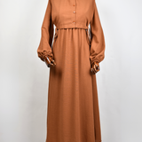 Robe Camel avec Gilet Intégré