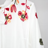 Robe Mousseline d'Été à Fleurs Brodées
