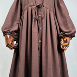 Robe Longue Marron Chocolat - Idéale pour Toutes les Morphologies
