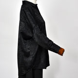 Chemisier Oversize Jacquard - Noir