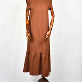 Robe à Rayures - Marron