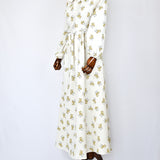 Robe Florale Ecru