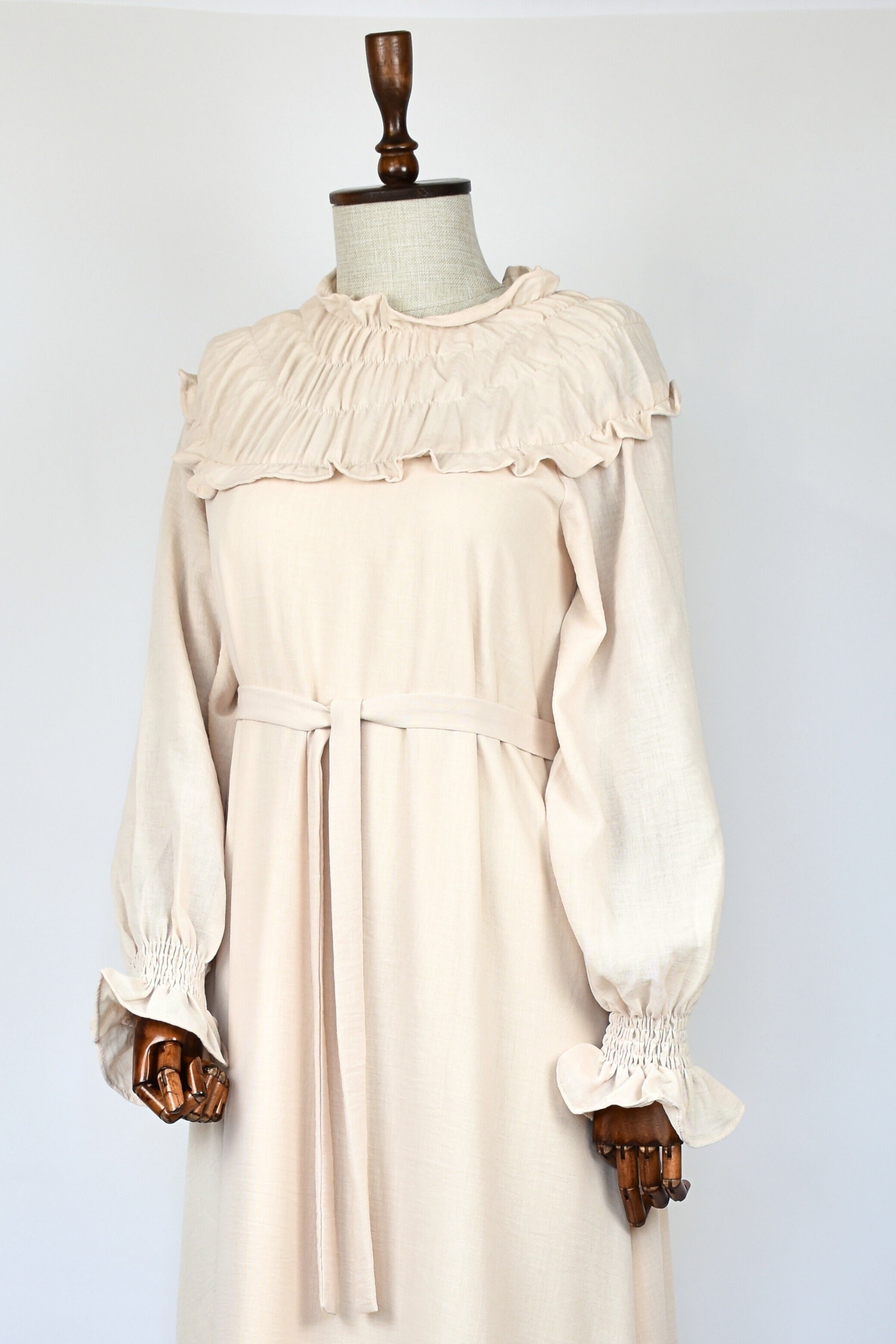 Robe Douce style Lin - Beige