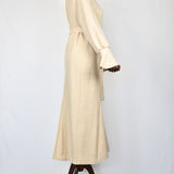 Robe beige avec perle