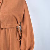 Robe Camel avec Gilet Intégré