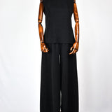 Abaya Kimono Trois Pièces - Noir