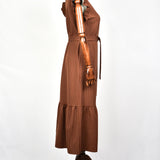 Robe à Rayures - Marron