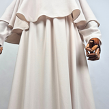Robe Longue avec Cape - Crème