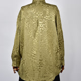 Chemisier Oversize Jacquard - Vert Olive