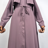 Robe Longue avec Gilet Intégré - Rose Taupe