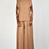 Abaya Kimono Trois Pièces - Camel