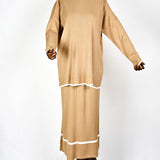 Ensemble Tricot Jupe - Beige