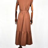 Robe à Rayures - Marron