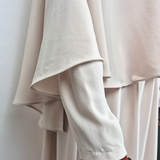 Robe Longue avec Cape - Crème