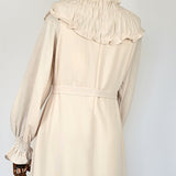 Robe Douce style Lin - Beige