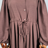 Robe Longue Marron Chocolat - Idéale pour Toutes les Morphologies