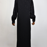 Robe Habillée Noire avec Détails Bijoux