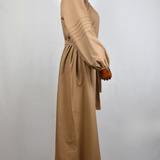Robe Camel en Coton – Style Chic et Décontracté