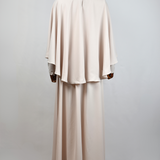 Robe Longue avec Cape - Crème