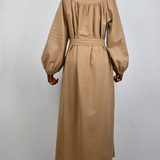 Robe Camel en Coton – Style Chic et Décontracté