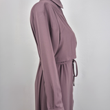Robe Longue avec Gilet Intégré - Rose Taupe