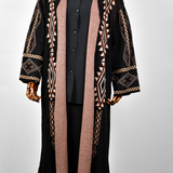 Gilet long avec motifs ethniques