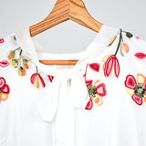 Robe Mousseline d'Été à Fleurs Brodées